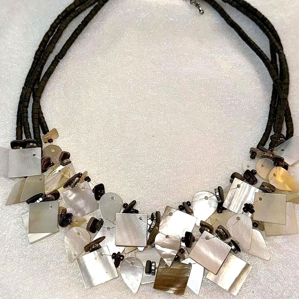 Multistrand Vintage Seashell Chip Necklace